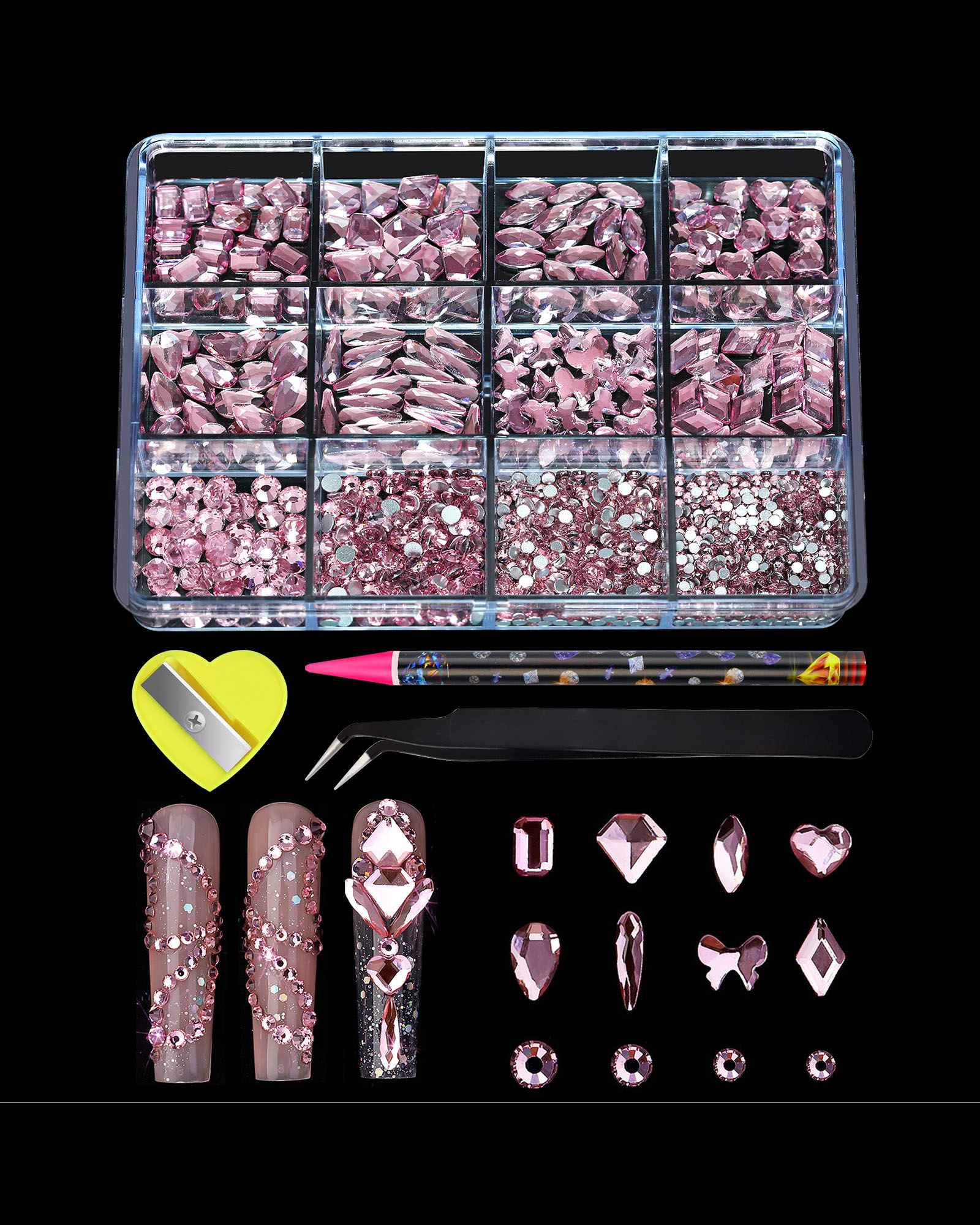 Sparkle Fancy Flat Back Nail Art Diamonds - Image 13