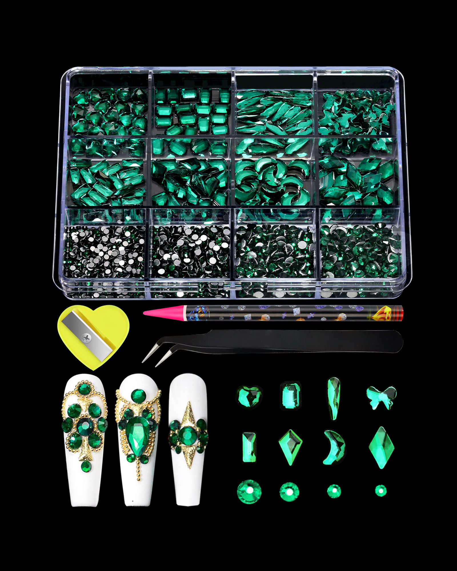 Sparkle Fancy Flat Back Nail Art Diamonds - Image 12