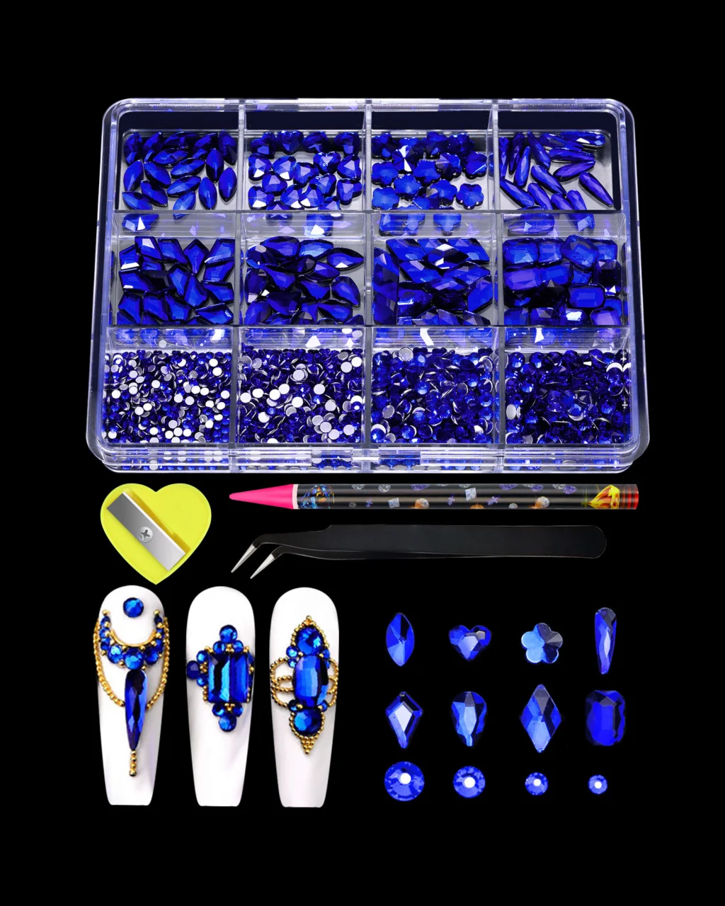 Sparkle Fancy Flat Back Nail Art Diamonds - Image 11