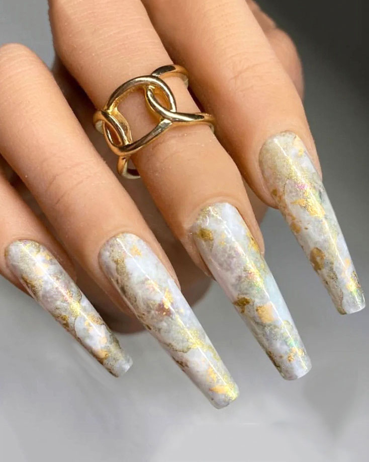 Premium Gold Foil Flakes DIY Manicure Decor - Image 3