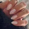 Rainbow Short Almond Glitter Nails