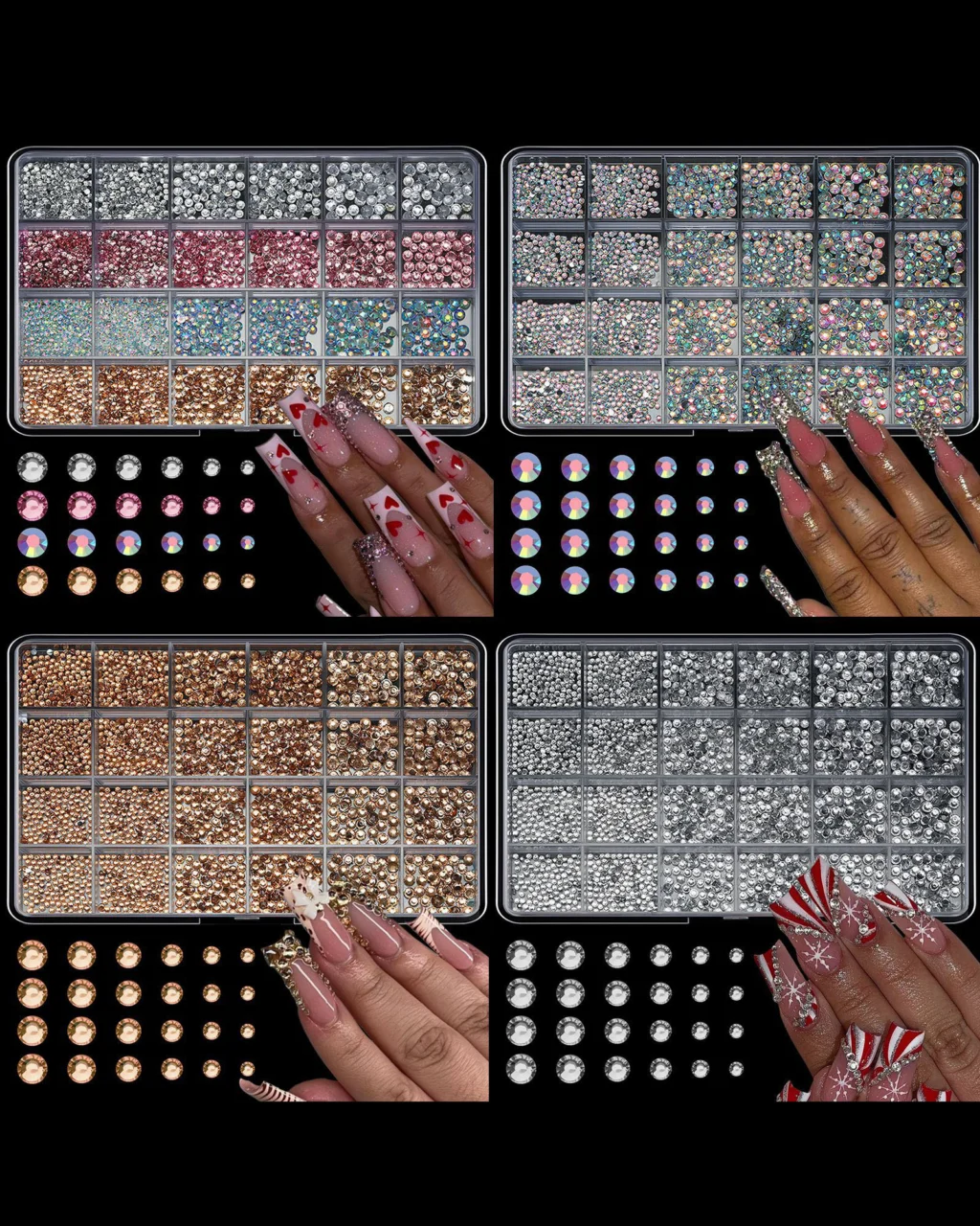 Shiny Colorful Rhinestone Nail Accessories