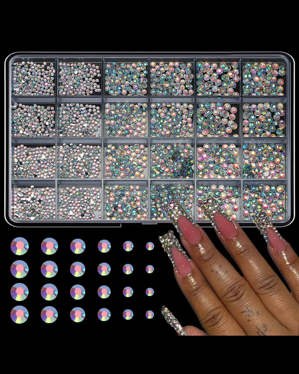 Shiny Colorful Rhinestone Nail Accessories - Image 11