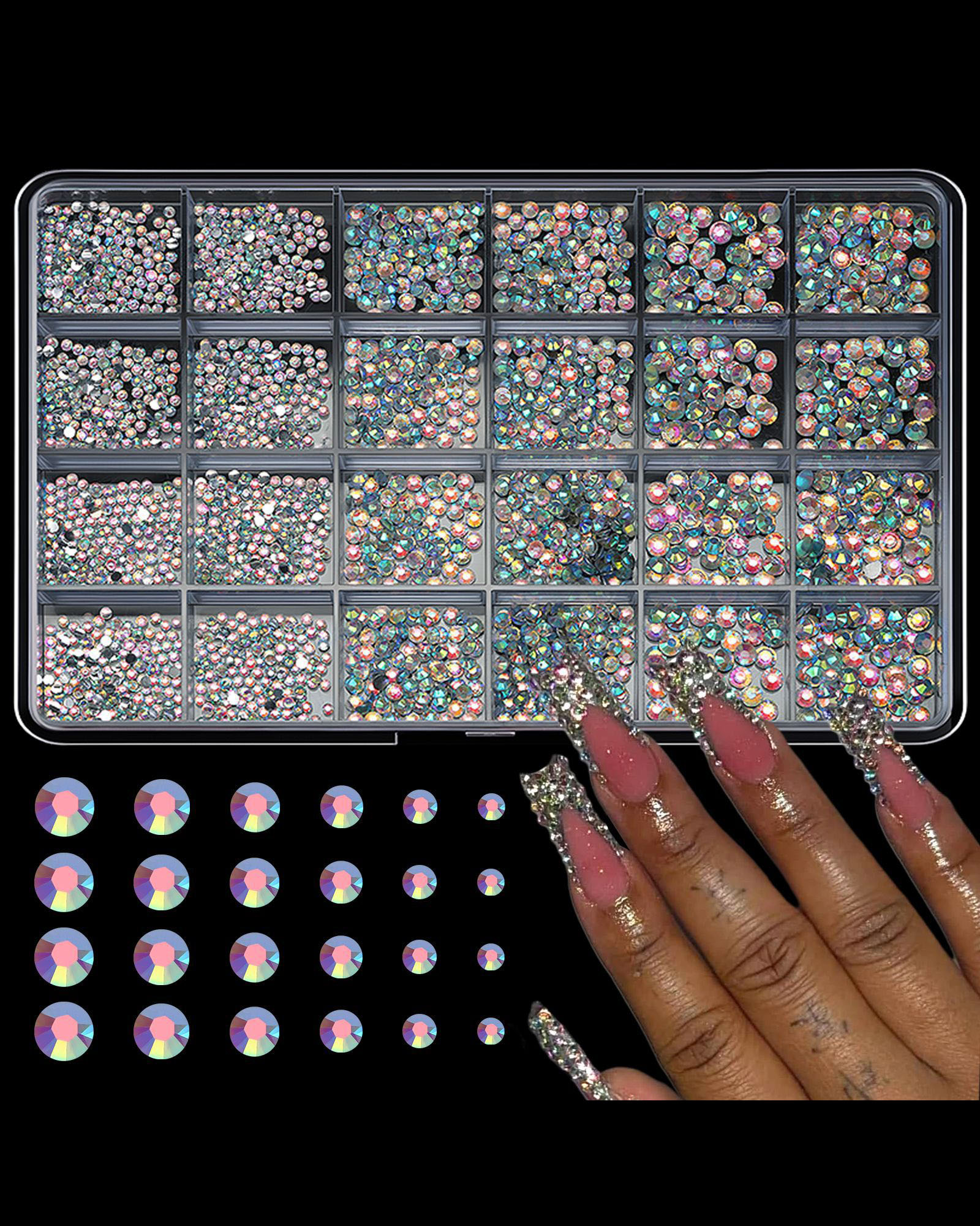 Shiny Colorful Rhinestone Nail Accessories - Image 11