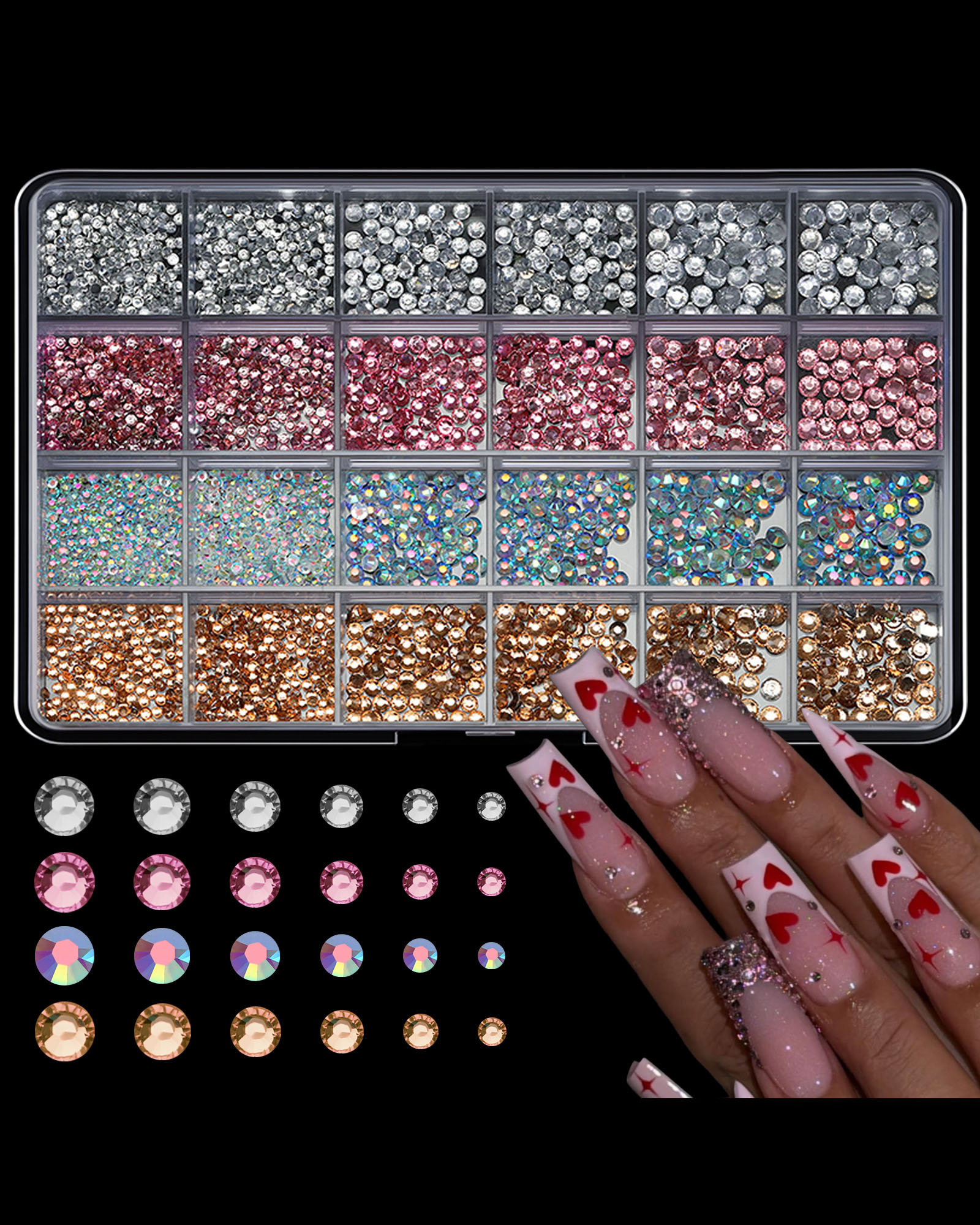 Shiny Colorful Rhinestone Nail Accessories - Image 9