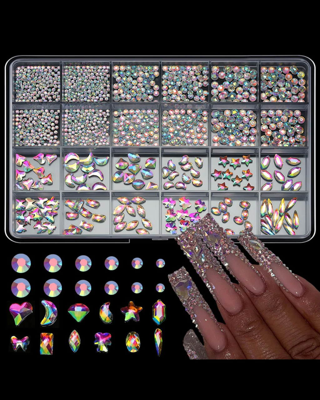 Shiny Colorful Rhinestone Nail Accessories - Image 7