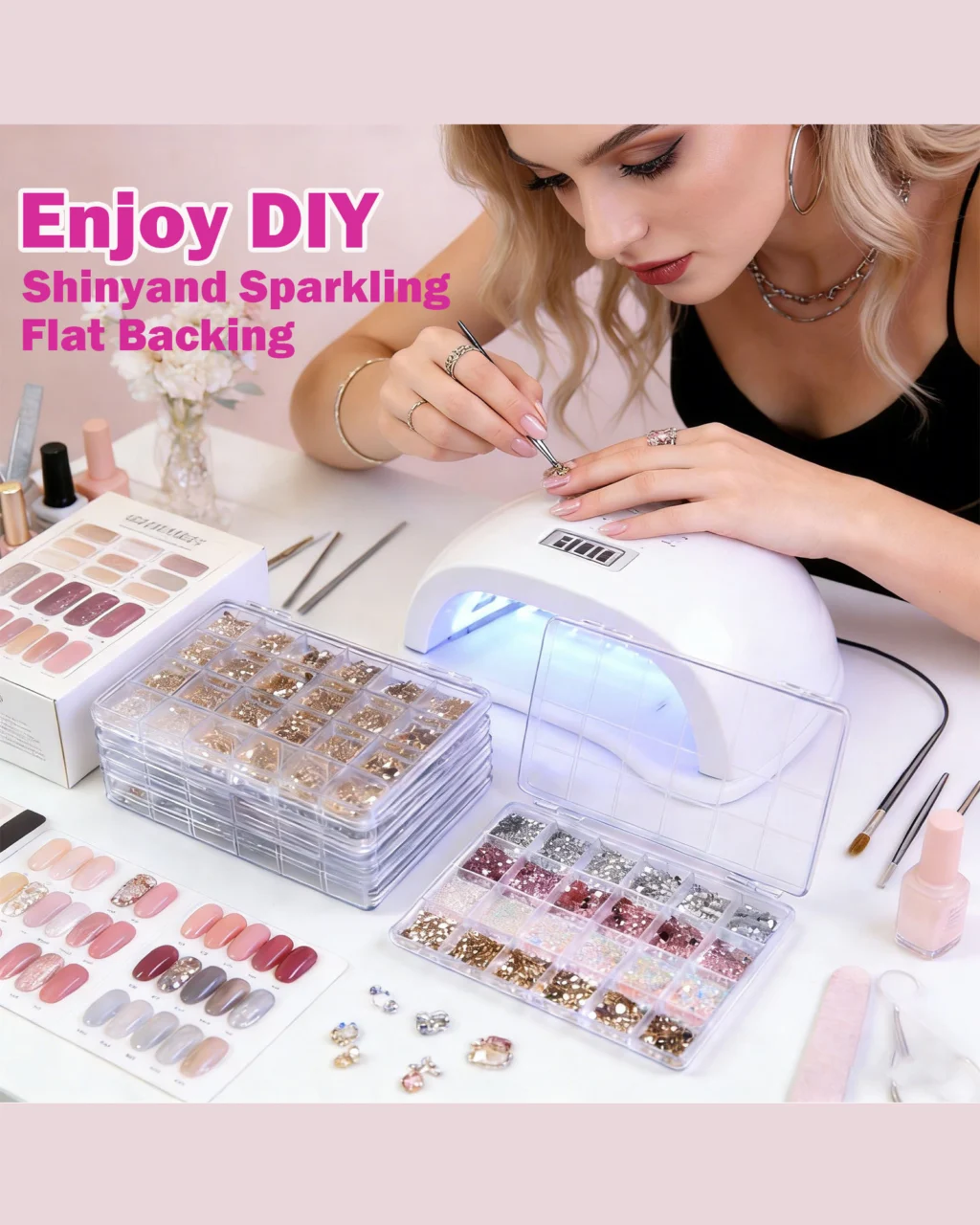 Shiny Colorful Rhinestone Nail Accessories - Image 5