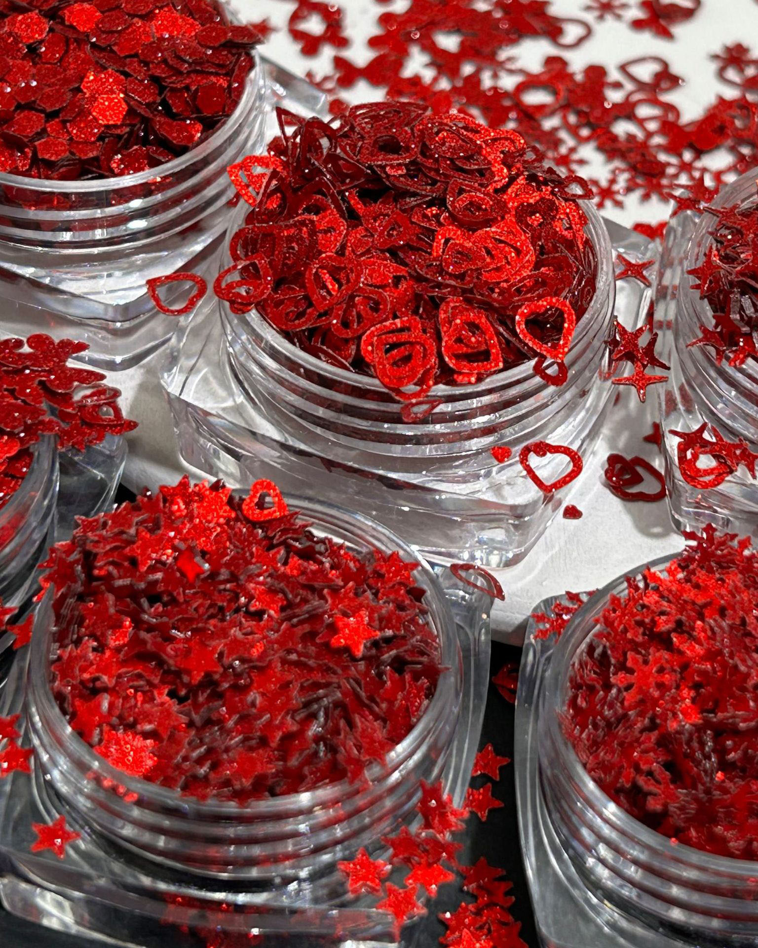Sparkle Red Sequin Set Accessory for Nail Salon - Image 6