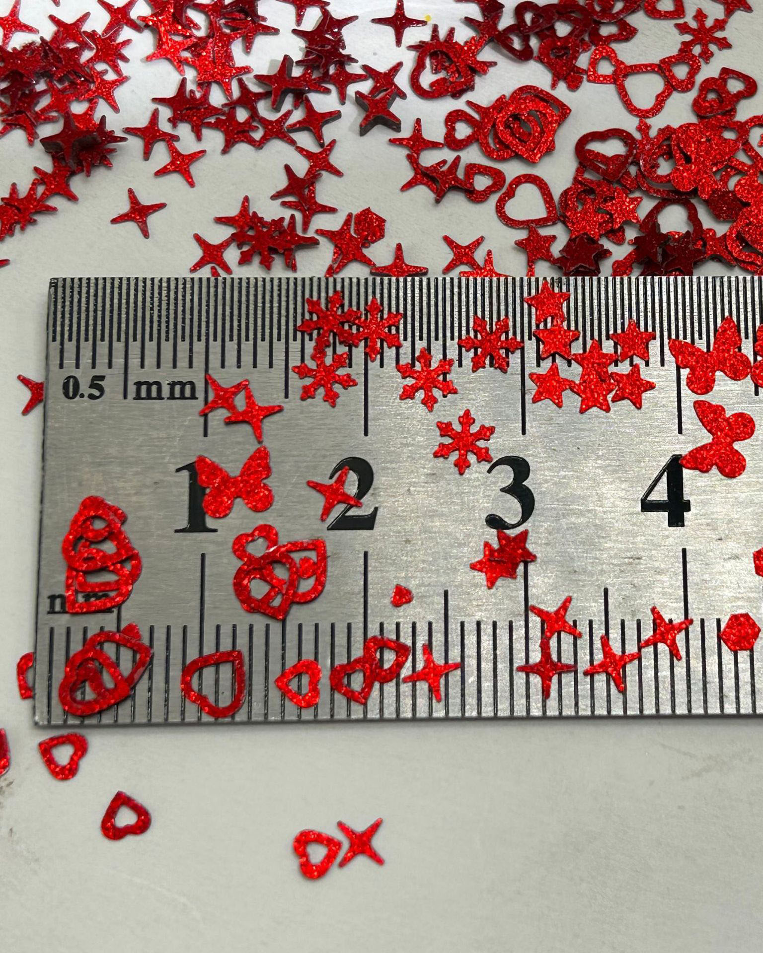 Sparkle Red Sequin Set Accessory for Nail Salon - Image 5