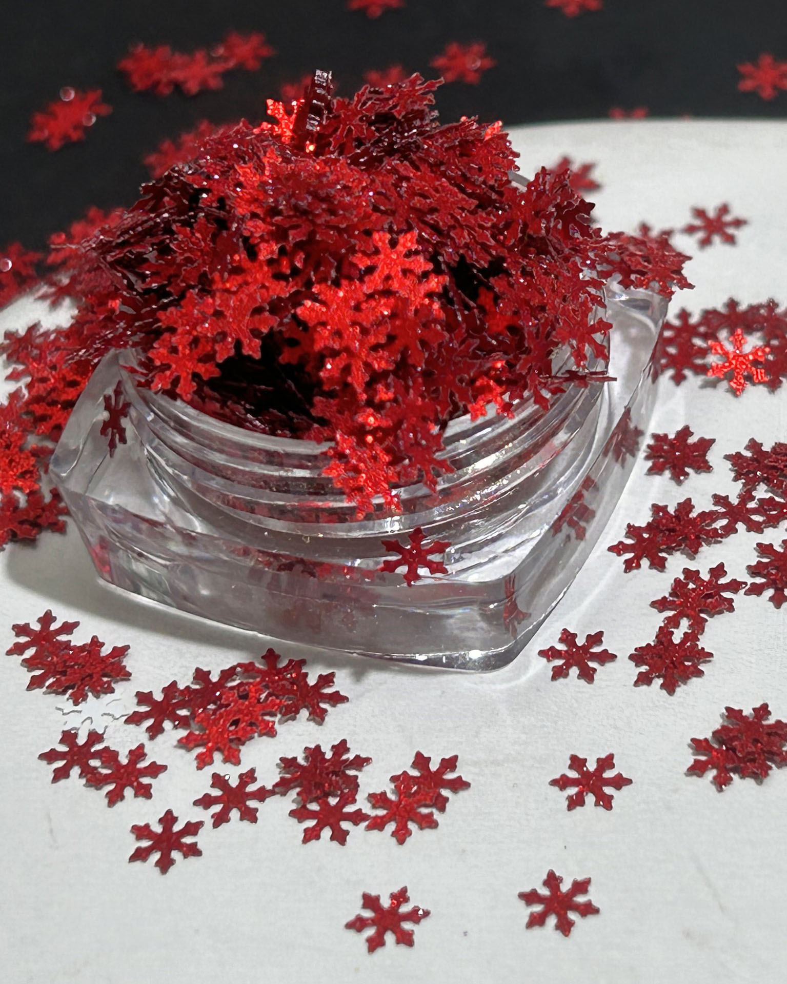 Sparkle Red Sequin Set Accessory for Nail Salon - Image 2