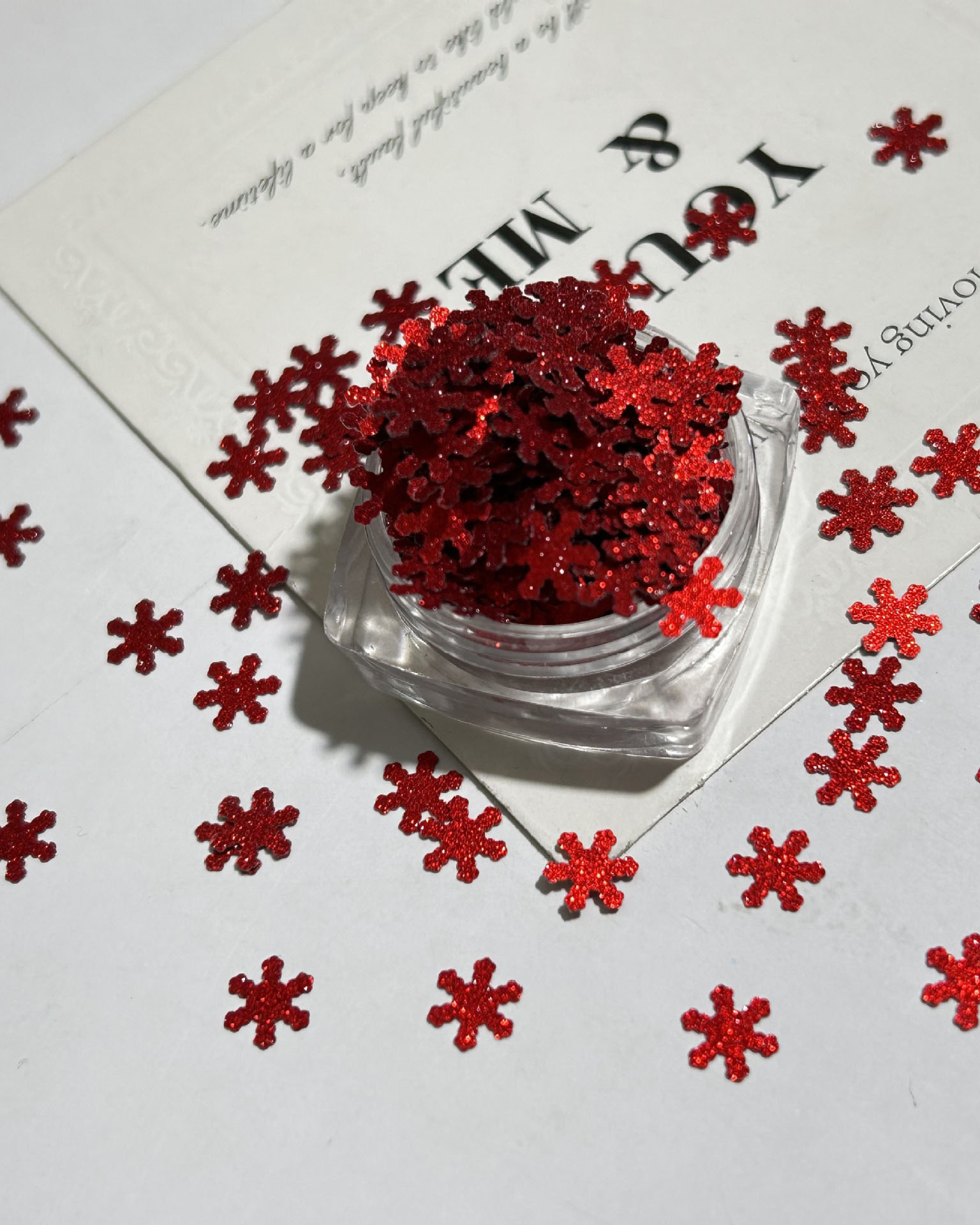 Sparkle Red Sequin Set Accessory for Nail Salon - Image 16