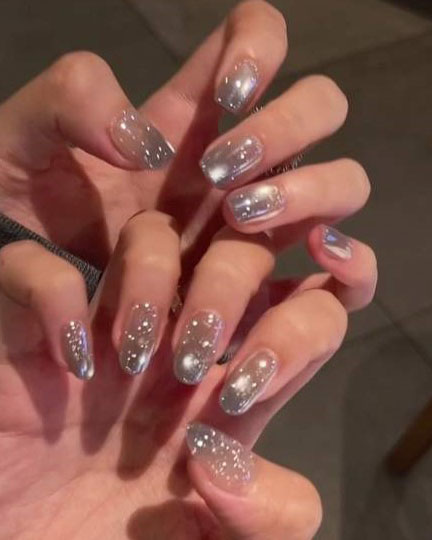 10Pcs Reusable Sparkle Cat Eye Ombre Nails - Image 6