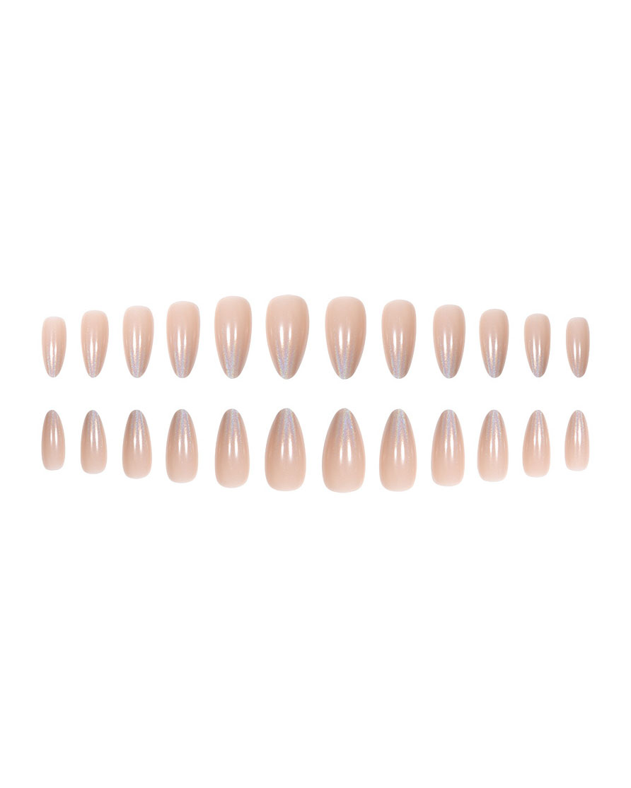 Holographic Ombre Short Nails Almond Shaped - Image 3