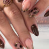 leopard print nails short