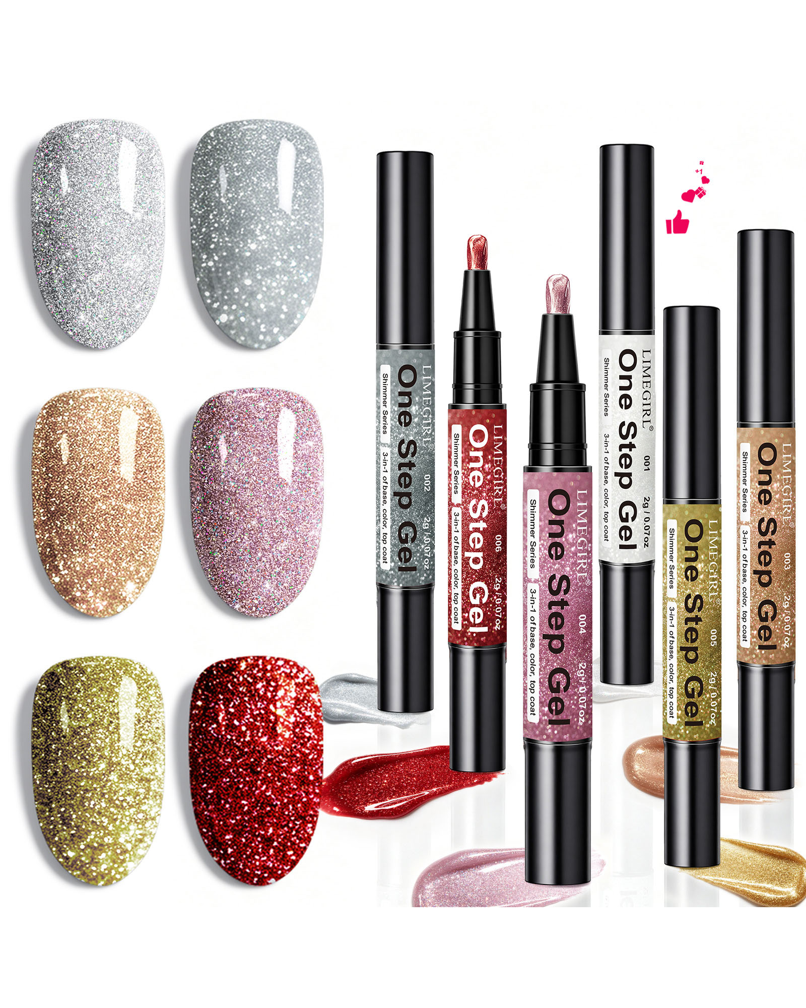 3 In 1 Magic Glitter One Step Gel Polish