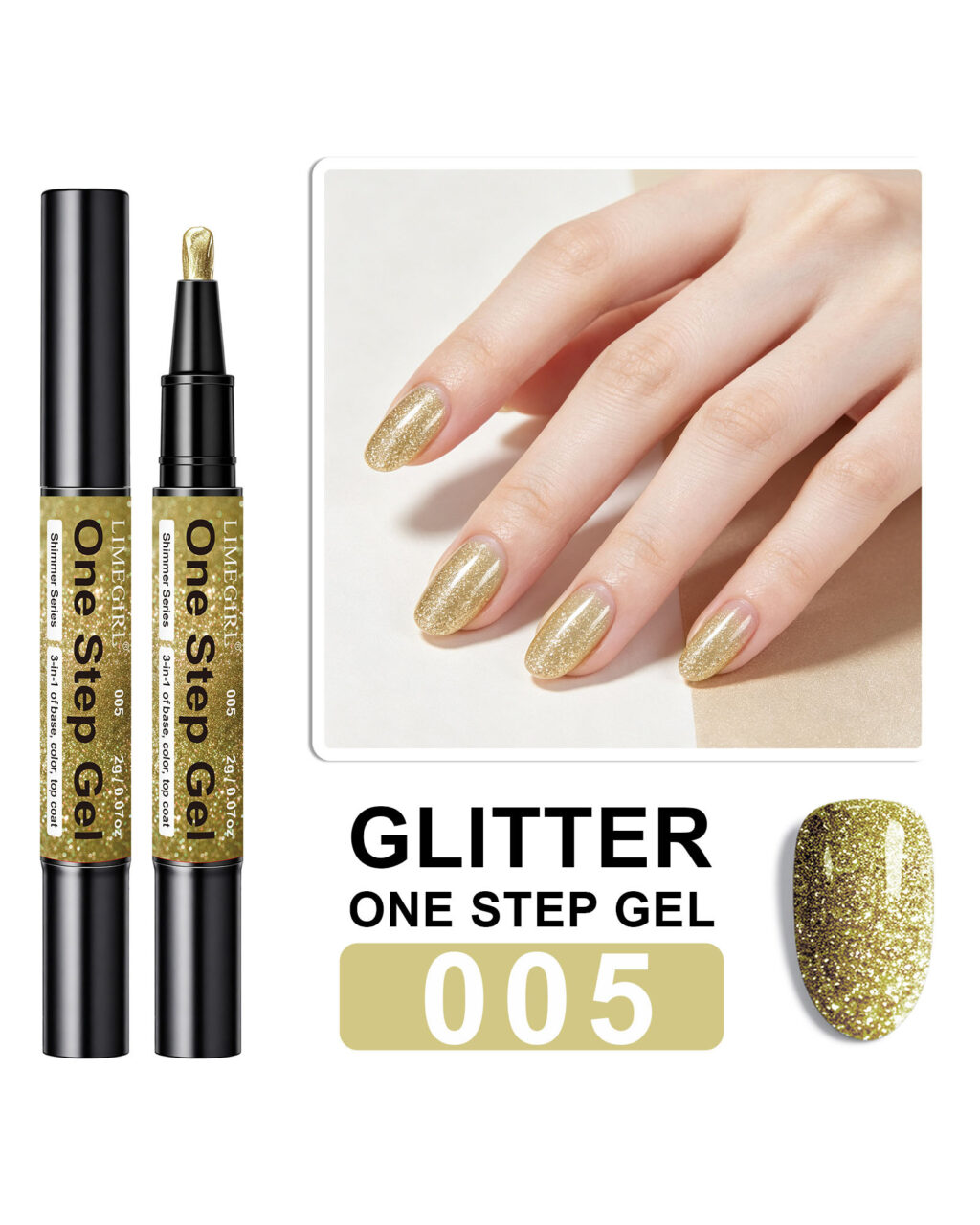 Alternative view of 3 In 1 Magic Glitter One Step Gel Polish