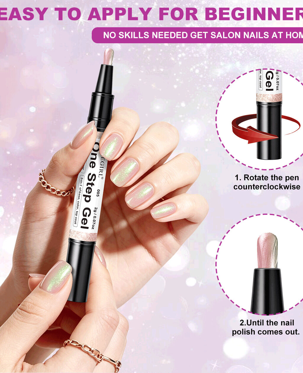 3 In 1 Magic Glitter One Step Gel Polish - Image 13