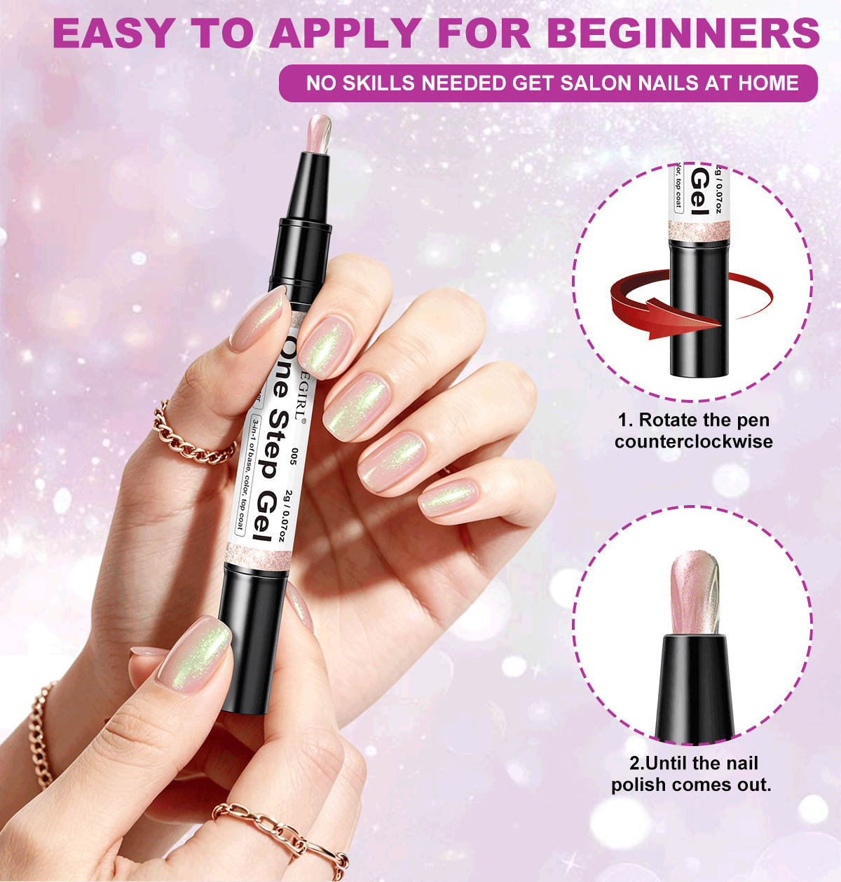 3 In 1 Magic Glitter One Step Gel Polish - Image 13