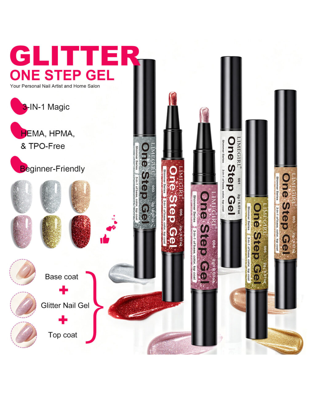 3 In 1 Magic Glitter One Step Gel Polish - Image 11